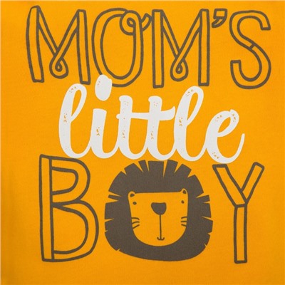 Боди для мальчика «Крошка Я» Mum's boy, рост 62-68 см, жёлтое