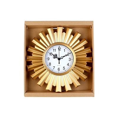 Часы настенные интерьерные, «Амерри», d=25 см, золотистые