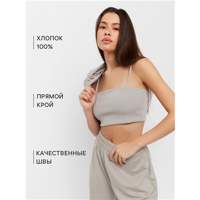 Костюм женский (рубашка, брюки, топ) KAFTAN Base, размер 50, серый