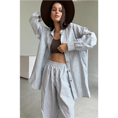 Костюм женский  SET065/04/Белый, голубой