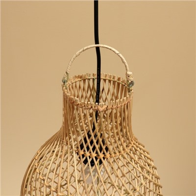 Светильник потолочный из ротанга «Рони», 1×120 Вт, Е27, 32×32×43 см