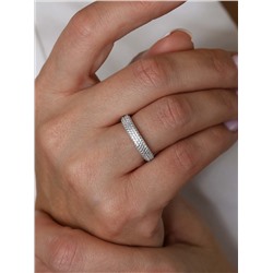 Серьги из серебра с фианитами родированные 925 пробы 11-0835р