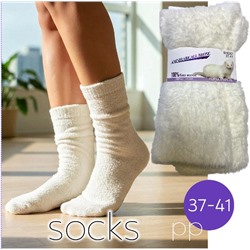 Носки теплые рр37-41 белые "Норка"