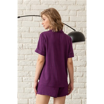 Пижама жен: куртка, шорты Mia Cara AW23WW320 Plum Jam сливовый