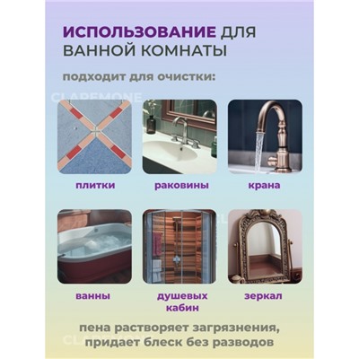 Очиститель пенный для туалета и ванной, 500 мл