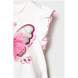 Комплект детский трикотажный для девочек: джемпер (футболка), юбка-шорты PLAYTODAY, 1240076