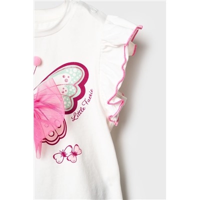 Комплект детский трикотажный для девочек: джемпер (футболка), юбка-шорты PLAYTODAY, 1240076