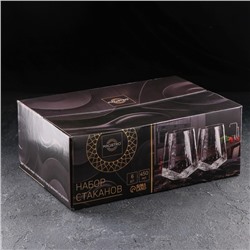 Стаканы Magistro «Дарио», 450 мл, 10×11.5 см, набор 6 шт., стекло, изумрудные