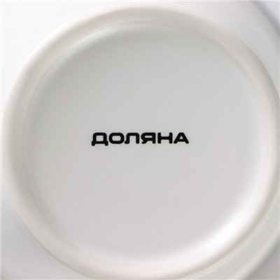 Кружка Доляна «Формула кофе», 340 мл, фарфор, белая, чёрная