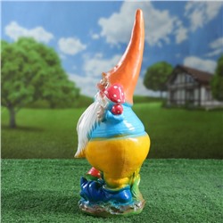 Садовая фигура из гипса «Гном с грибом», 44×16×16 см, МИКС