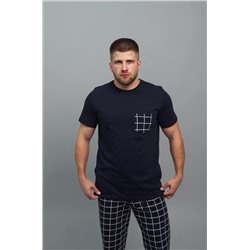 Мужская хлопковая пижама с брюками Happyfox