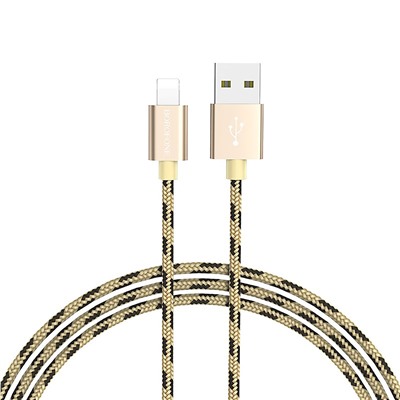 Кабель USB - Apple lightning Borofone BX24 Ring (повр. уп.) 12W 100см 2,4A  (gold)
