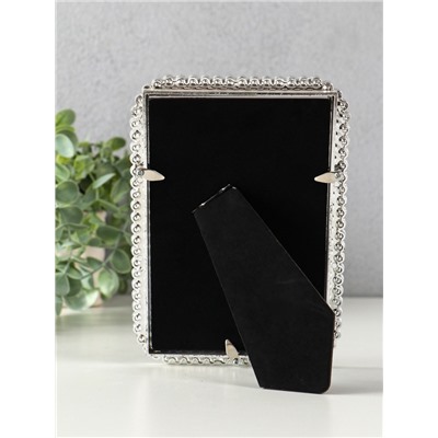 Фоторамка для фото 10×15 см «Пояс из страз», пластик под серебро, 17.5×12.5 см