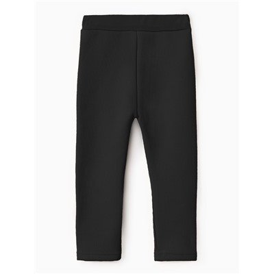 Легинсы для девочки на флисе Collorista, чёрные, рост 152 см