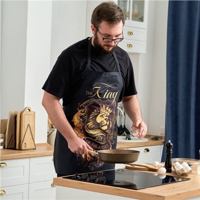 Фартук Этель The King of the kitchen 73×71 см, 100% хлопок, саржа 190 г/м²