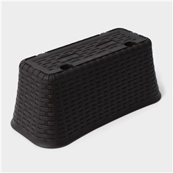 Ящик для цветов балконный «Ротанг», 7.5 л, 38.5×18×16 см, пластик, коричневый