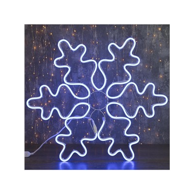 Светодиодная фигура «Снежинка», 67 см, 600 LED, 220 В, свечение синее