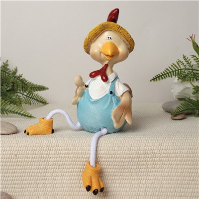 Фигурка Петух/Курица висячие ножки 2 штуки набор 22 см / 9184 /уп 48/ Пасха