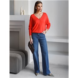 Кардиган тонкой вязки из вискозы