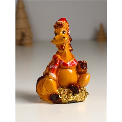 Копилка для денег «Лошадь с шарфом», гипс, 13×9×7 см, коричневый