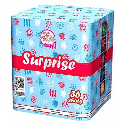 Батарея салютов "Surprise" (1,2" х 36 залп.) * в кор. 4 шт. Срок до 01.02.30