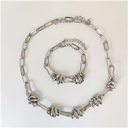 Комплект: колье-цепь и браслет