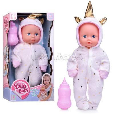 Пупс "Ванечка" в костюме единорожка (пьет, писает) с аксессуарами, в коробке