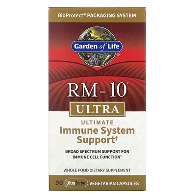 Garden of Life, RM-10 Ultra, Ultimate Immune System Support, 90 Vegetarian Capsules