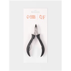 Кусачки маникюрные для кутикулы, 10 см, длина лезвия-10 мм, чёрные, серебристые