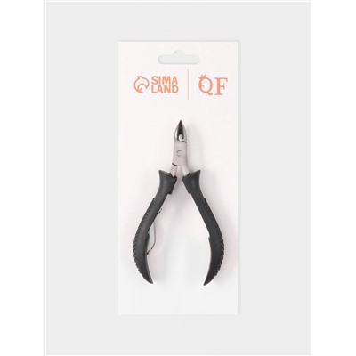 Кусачки маникюрные для кутикулы, 10 см, длина лезвия-10 мм, чёрные, серебристые