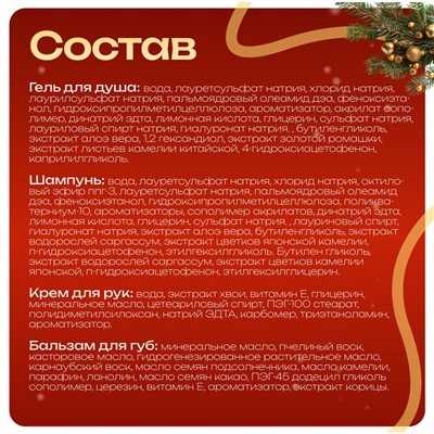 Новогодний подарочный набор косметики «Новый год не за горами» для душа и ванны, зеленая серия