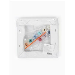 Картина по номерам на холсте «Кот и снеговик», 20×20 см