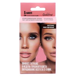 Godefroy Eyebrow Профессиональная краска-тинт для бровей / Instant Eyebrow Tint Dark Brown, темно-коричневый, 5 капсул
