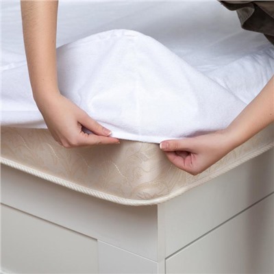 Наматрасник водонепроницаемый Экономь и Я, на резинке 80×200 +20 сммулетон,100% п/э