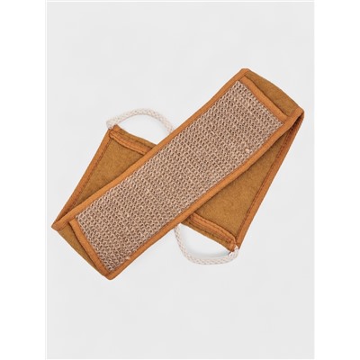 Мочалка-лента для тела Доляна, длинная, 70×10 см, конопляное волокно