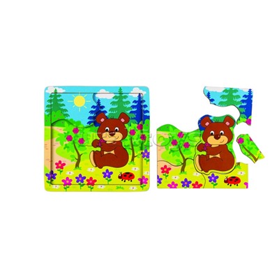 Игра из дерева "Медвежонок" (собираем по картинке) (Baby Step)