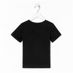 Футболка детская KAFTAN: Xmas little one, чёрная, размер 30, рост 98-104 см