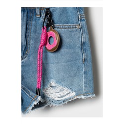 Шорты текстильные джинсовые для девочек PLAYTODAY, 1240110