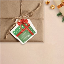 Шильдик на подарок Новый год «Подарок от Деда мороза», 6.5×6.5 см