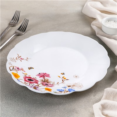 Тарелка обеденная Доляна «Летняя романтика», d=25,4 см, стеклокерамика