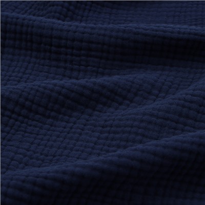 Плед с бахромой SL Home, муслин, 130×170 см, синий