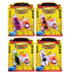 Машина "Супер Гонка" с запуск.устройством, на листе, микс 12 видов