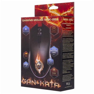 Мышь оптическая Dialog Gan-Kata MGK-26U игровая (black)