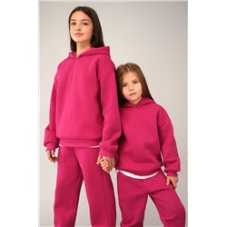 Теплый костюм для девочки из футера с начесом Happyfox