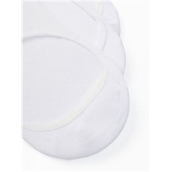 Набор спортивных подследников с компрессией, 3 пары, размер 42-45, белый