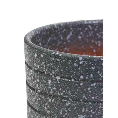 Горшок для цветов «Пряности», 800 мл, d=12 см, h=10.5 см, керамический, с поддоном, серый