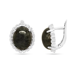 Серьги из серебра лабрадорит, СПН4097