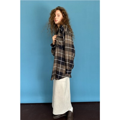 Рубашка женская  HUG077/09/Хаки, белый