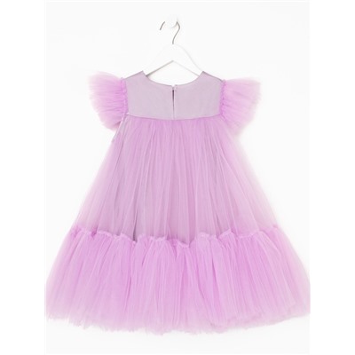 Платье нарядное для девочки KAFTAN, с пышной юбкой, рост 86-92, лиловое