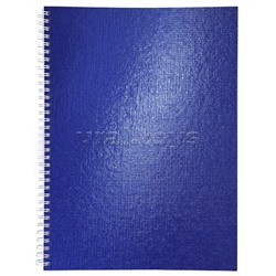 Тетрадь 96л. А4 клетка "Metallic" на гребне обложка бумвинил синяя